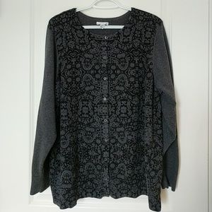 Gray & Black Cardigan Sweater